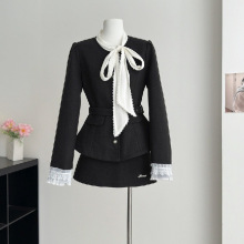 工厂 25新款新贵%富家千金小洋装套装裙女两件套秋冬西装外套短裙