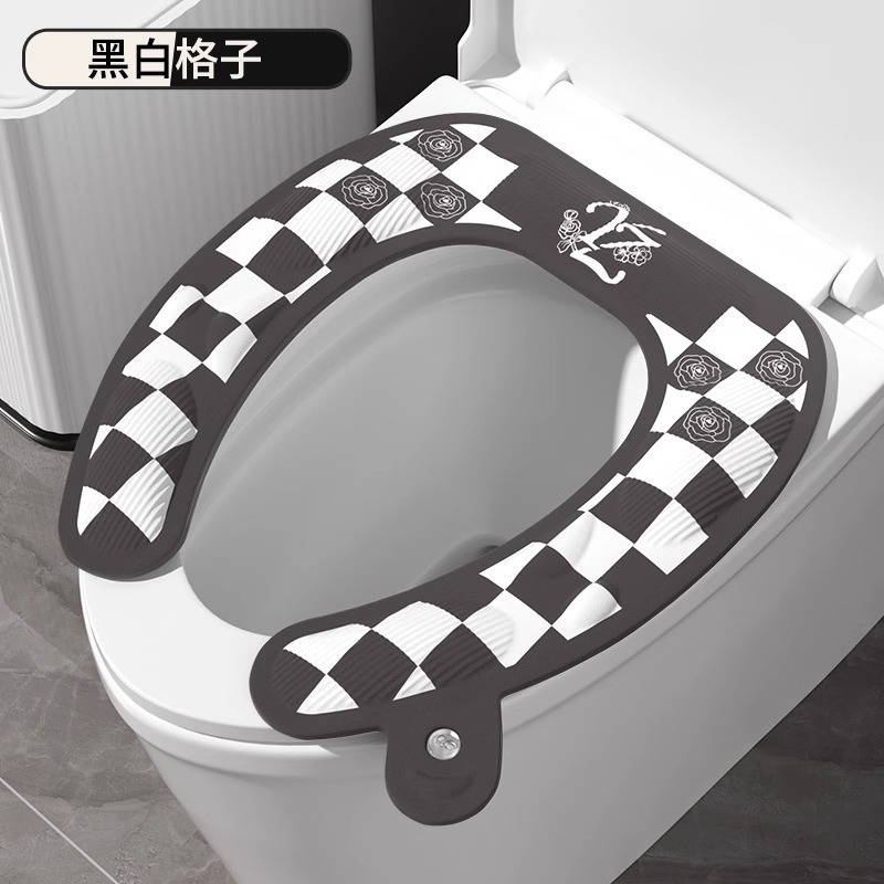 便座クッション、オールシーズン万能トイレ、家庭用防水トイレパッキン、2025年新作トイレマット粘着タイプ|undefined