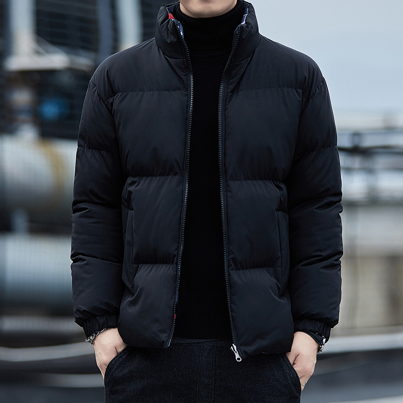 2021 Invierno nuevo desgaste de doble cara moda Delgado guapo abrigo de algodón acolchado engrosado abrigo de algodón acolchado para hombres