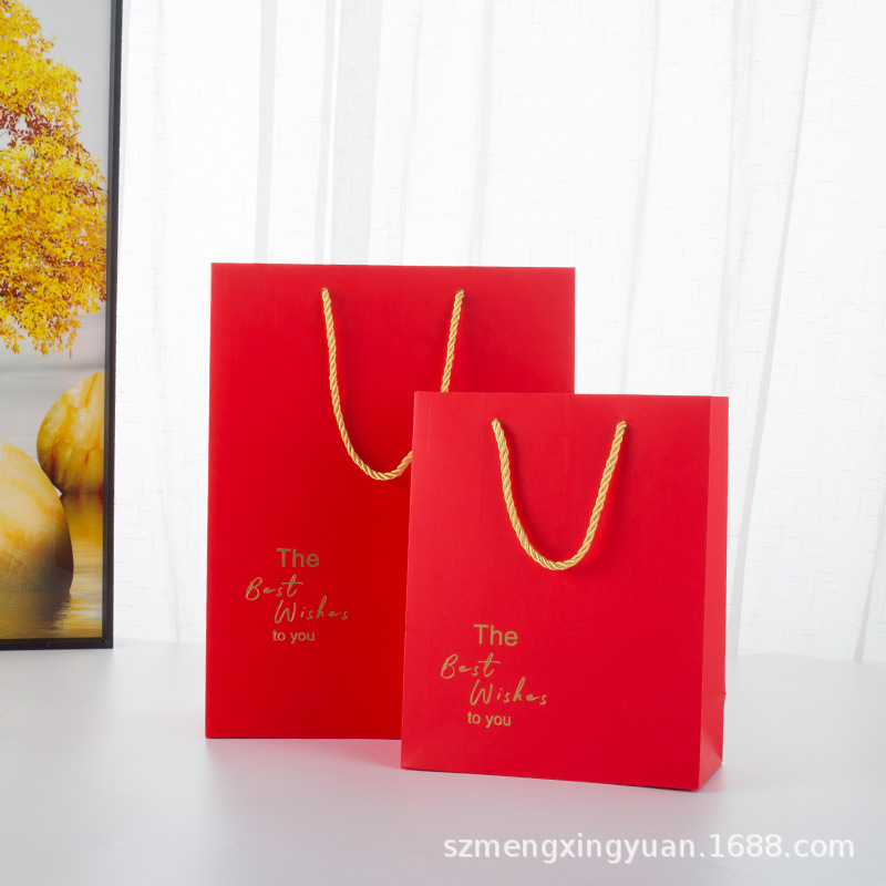 Bolsa de regalo de Año Nuevo Festival de Primavera bolso Rojo Bolsa de papel bolsa de regalo del Día de Año Nuevo caja de regalo Lucky Bag