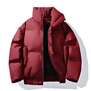 Explosions PU leather high street wind show high winter solid color padded cotton-padded jacket windproof warm leather coat a generation of hair