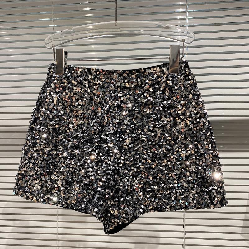 280g Weight Shorts Pants Length Polyester Fabric Type Low Waist Waist Line Casual Pants, Flared Pants Pants Type Micro-Elastic Elasticity Daily Occasion Regular Fit Fit Type Solid Color Pattern Spring, Autumn Season Women's Gender Sequins Design Streetwear Style Women's Daily Streetwear Solid Color Shorts Sequins Casual Pants Flared Pants 21