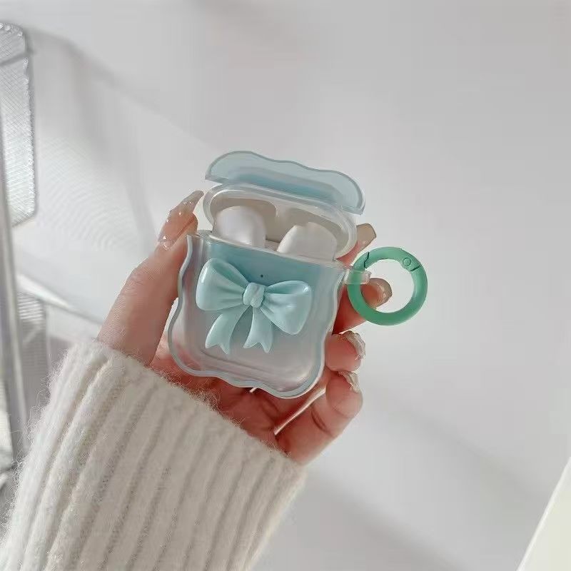 Aplicable para Apple Bluetooth auriculares cubierta de la niña halo tiño arco Airpods4 cubierta de protección de la onda auriculares caso pro3 image 9