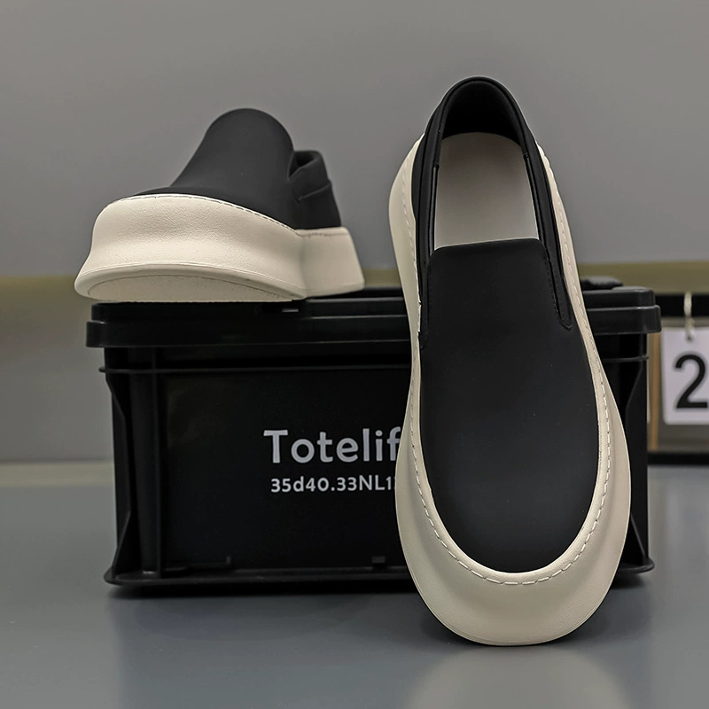 Модные новые уличные лоферы-слипоны для мужчин, 148 моделей, высокое качество, белый цвет, толстая подошва, весна-лето.