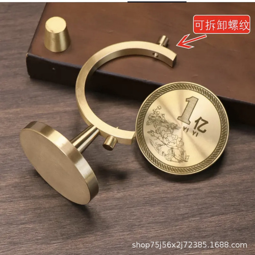 Brass 100 million coins rotating rotating crafts office desk decoration new creative decompression factory wholesale