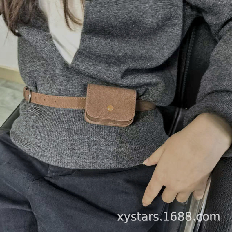 New Korean Style Versatile Fashionable Waist Bag for Women, Gray Style Frosted Small Square Bag, Mini Belt Waist Bag Suitable for Kidsren New Korean Style Versatile Fashionable Waist Bag for Women, Gray Style Frosted Small Square Bag, Mini Belt Waist Bag Suitable for Kidsren