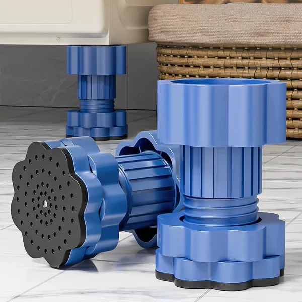 Universal Washing Machine Base Fixed Foot Pads, Universal Type Roller Heightening Anti-Slip Shock-Absorbing Foot Pads