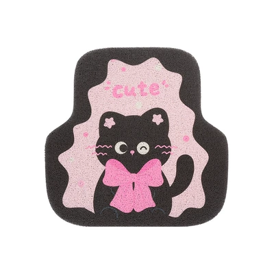 Blue Rain Cartoon Car Floor Mat Universal Foot Pad - bow-cat-foot-pads