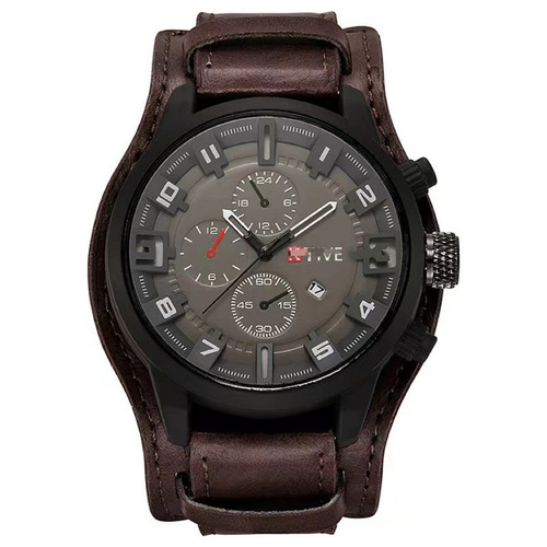 European and American niche men's fashion Korean version personalized student best-selling large dial calendar waterproof watches