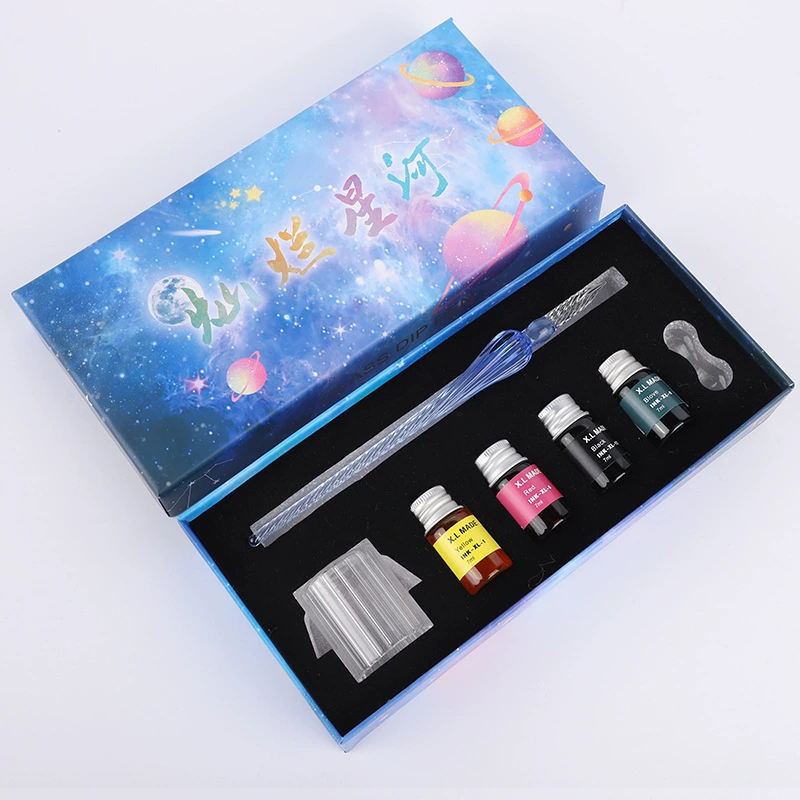 Glass rollerball pen, ink, brush for elementary school students, Birthday gift