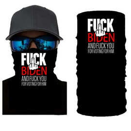 2021百变头巾新款FUCK BIDEN反对拜登游行旗美国竞选时尚面罩