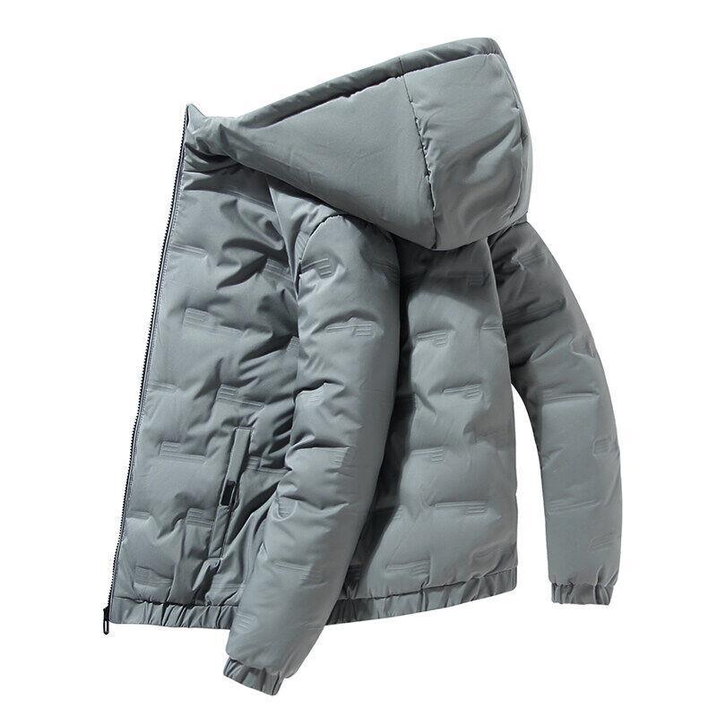 Chaqueta ligera de plumas para hombres jóvenes y de mediana edad Chaqueta corta con capucha chaqueta de plumas de moda pública chaqueta cálida ropa de hombre