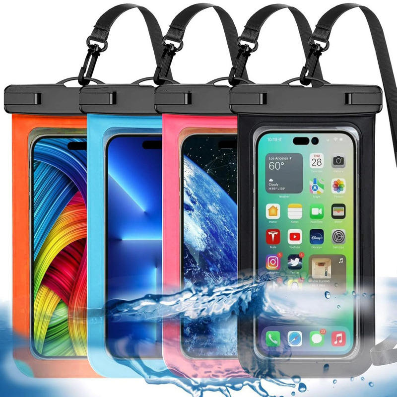 Foreign Trade Transparent Mobile Phone Waterproof Bag Transparent Pvc Outdoor Rafting Waterproof Bag Touch Mobile Phone Waterproof Case