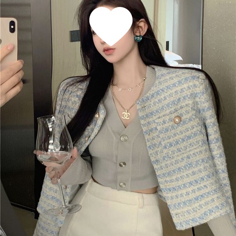 珍珠扣风外套女2025春秋新款法式设计感小众宽松短款气质上衣|undefined
