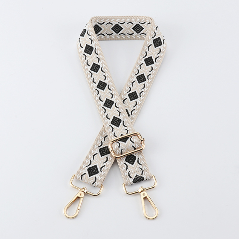 New Jacquard Bag Strap 3.8cm Bag Accessories Shoulder Strap Adjustable Single Shoulder Crossbody Women's Bag Replaceable Long Strap_voghion.com
