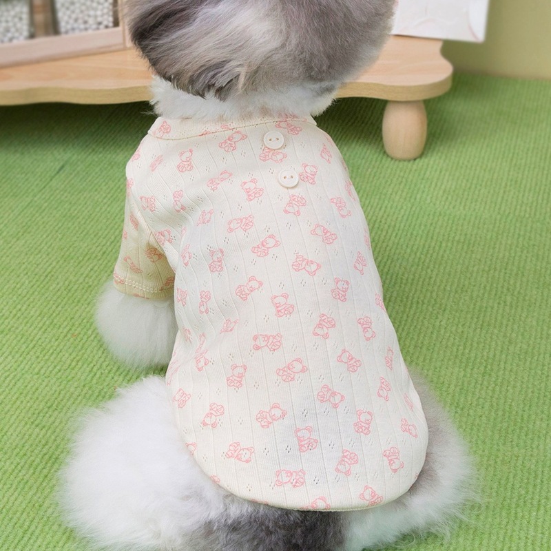 宠物猫咪狗狗衣服带扣棉打底衫春秋冬季服装小型犬比熊博美两脚装|undefined
