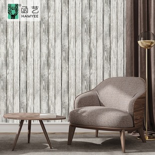 Thickened Retro Faux Wood Grain Wallpaper for Cross-Border Stickers, Suitable for Guesthouse Living Room Background Renovation, Pvc Wall Stickers Wallpaper