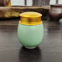 Celadon двухслойная металлическая крышка небольшого размера керамическая банка герметичная зеленая банка для чая Dendrobium candidum упаковочная банка Подарочная коробка деревянная коробка опционально
