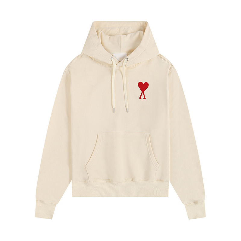 Ami Paris Ami de Coeur Hoodie Beige