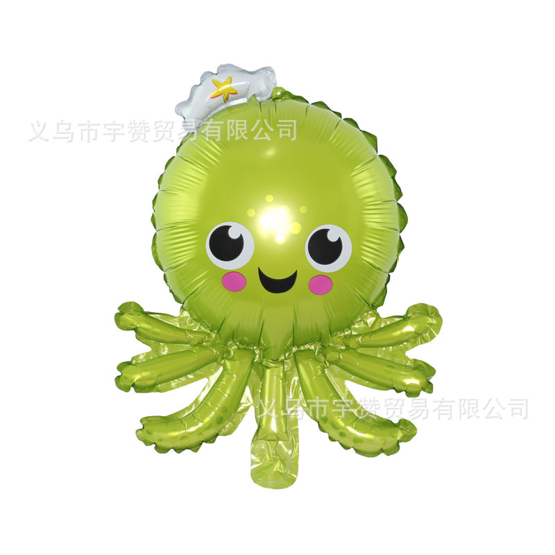 Mini bola de dibujos animados animal calle venta código de exploración pequeño regalo bola de ola bola interior bola de aluminio globo de película globo de empuje