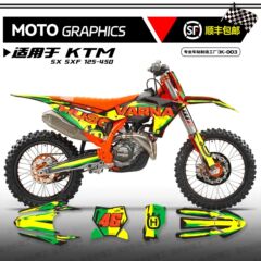 オフロード車のパーソナライズされたシールKTM SX SXF 23-24保護プラスチックケースに傷がない日焼け止めが色あせない