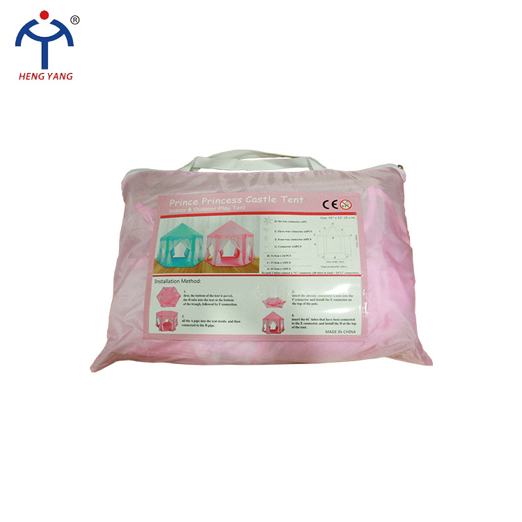 Venta al por mayor princesa Castillo pequeña carpa Chunya material textil niños juegan carpa Rosa niños carpa con pantalla de ventana