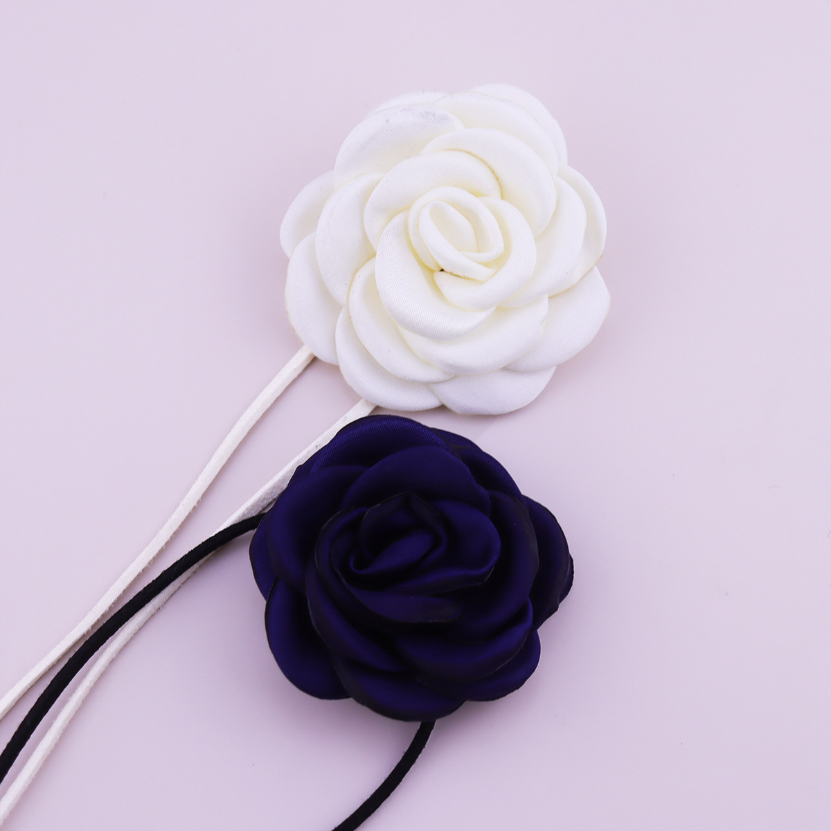 5g Weight Choker Classification Cloth Chain Material 1 Piece Quantity Holiday, Daily Occasion Gauze Material Flower Pattern Women's Gender Elegant Style Elegant Flower Gauze Choker Wholesale 1