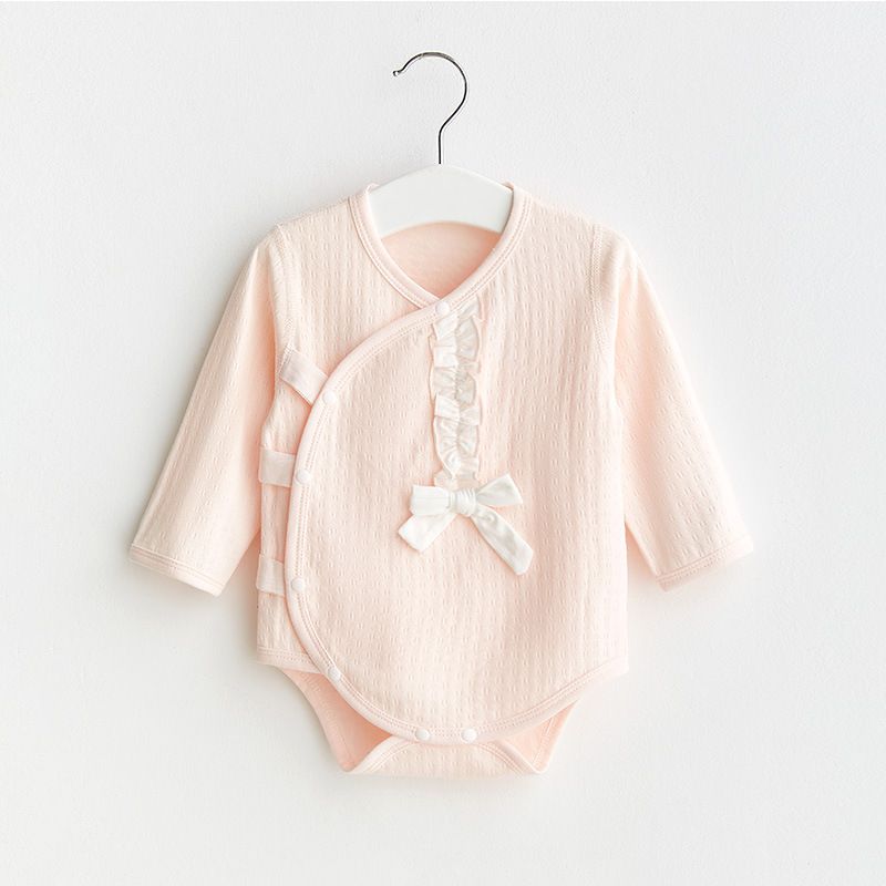 Mameluco para bebé de primavera, otoño y verano, de algodón puro, manga larga, triangular, ropa para recién nacidos, unisex, mono para bebé