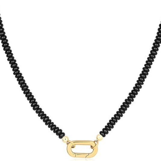 Cross-Border New Product Casual Style Women's Beaded Necklace Copper Plated with Real Gold Oval Clasp Minimalist Charm Clavicle Chain Cross-Border New Product Casual Style Women's Beaded Necklace Copper Plated with Real Gold Oval Clasp Minimalist Charm Clavicle Chain