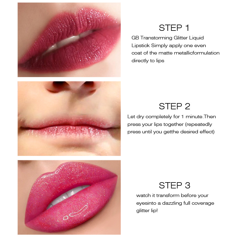 RISTEN LEANNE Black Technology skinner klarere, når du nipper til den Pearl Glitter Lipgloss Non-stick Cup Matte Lipgloss_voghion.com