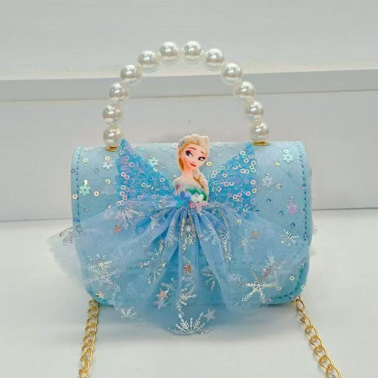 Nuevo bolso para niños niñas nuevo estilo princesa Elsa bolso de mano mochila helado de moda flash bolso lotes
