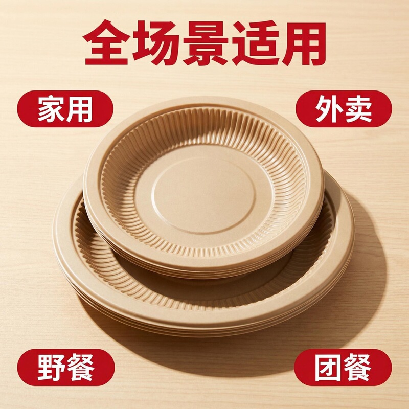 Disposable Picnic Plates, Corn Starch Lunch Boxes, Fruit Barbecue Bento Boxes, Outdoor Excursions, Spring Outings, Camping Party Supplies