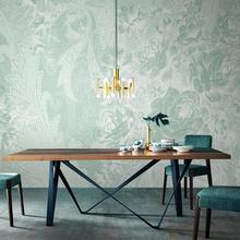 手绘北欧复古小清新卧室客厅电视背景墙无缝壁画墙布壁布壁纸墙纸