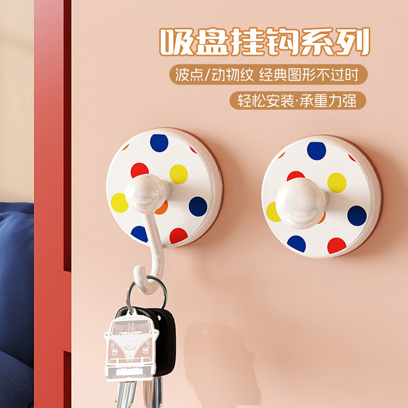 新款多巴胺吸盘挂钩免打孔壁挂浴室门后挂衣架厨房强力承重粘钩|undefined