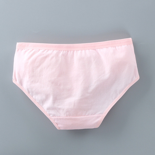 Girls' underwear, pure cotton, mid-waist, solid color, briefs, 10-11-12-13 years old, developing middle-aged children, summer