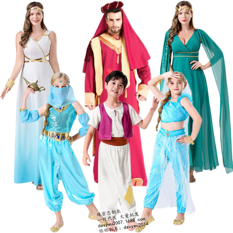 Male and Female Ancient Greek Goddesses, Cleopatra, Children's Jasmine Princess, Aladdin Magic Lamp Costume, Cosplay Dance Costume Male and Female Ancient Greek Goddesses, Cleopatra, Children's Jasmine Princess, Aladdin Magic Lamp Costume, Cosplay Dance Costume