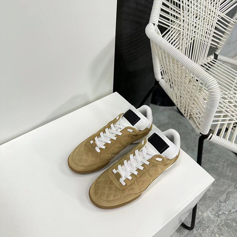 2023 Autumn Trendy Fashion Round Toe Lace-Up Tennis Shoes Soft Sole Diamond Pattern Casual Sports Women's Shoes