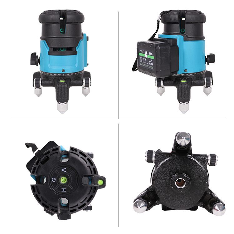 Rueda de línea láser especial para exteriores, nivel infrarrojo, luz verde automática de alta precisión, espejo cruzado de nivel de luz fuerte para exteriores