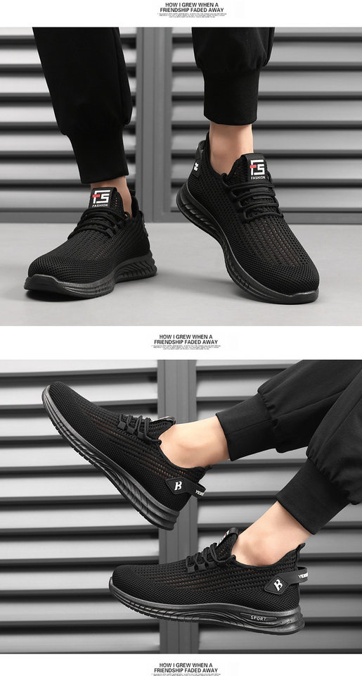 Giày thể thao nam dệt kim thoáng khí, đế bằng, kiểu sneaker năng động — 507-màu cà phê, 507-màu xám, 507-màu đen, 507-Màu cà phê [đóng hộp] chi tiết 20