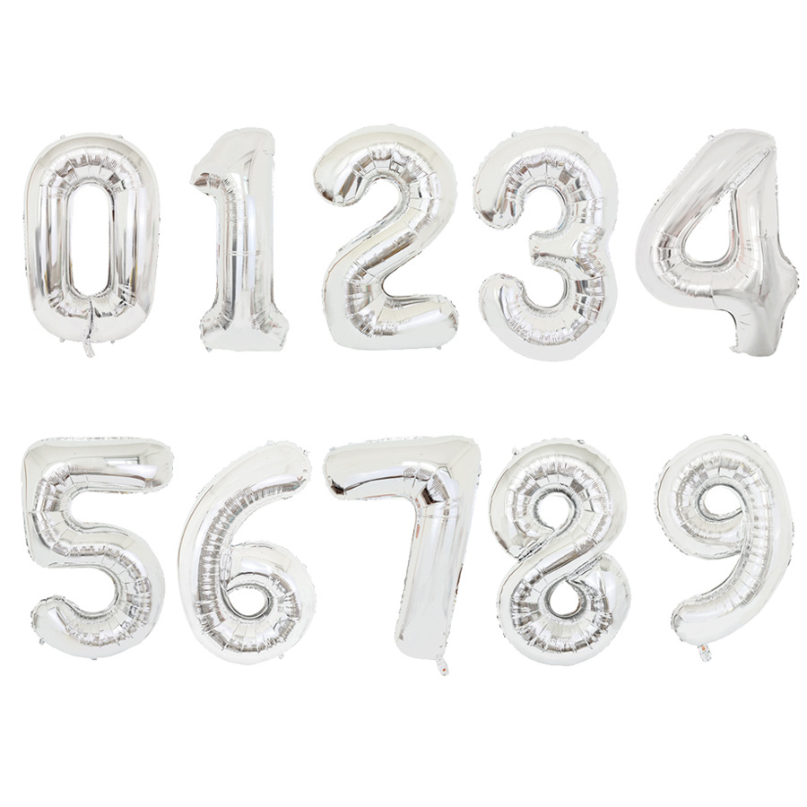 Globos de números en papel de aluminio oro para cumpleaños_voghion.com