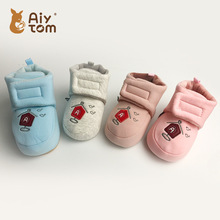 新生嬰兒冬季棉鞋軟底學步鞋3-6-7-12個月加絨加厚寶寶男女棉鞋