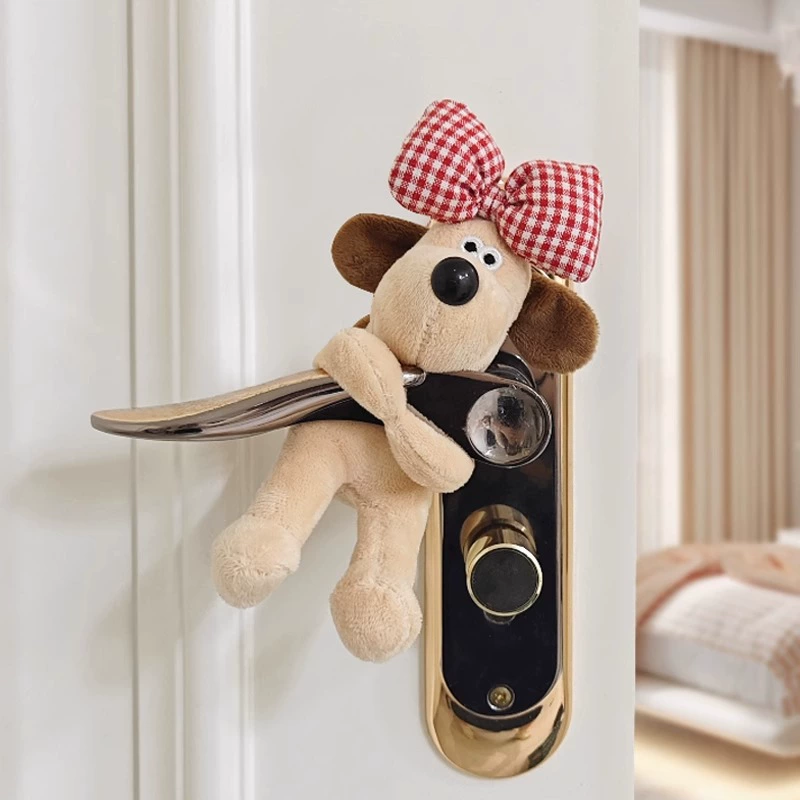 Симпатичная дверная ручка собаки подвеска спальня гостиная плюшевые куклы украшения детской комнаты креативная защита от столкновений куклы