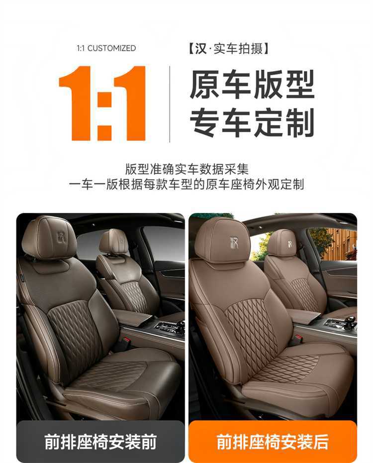 BYD Han EV car seat covers, Han DMI all-season seat cushion covers, breathable leather seat covers