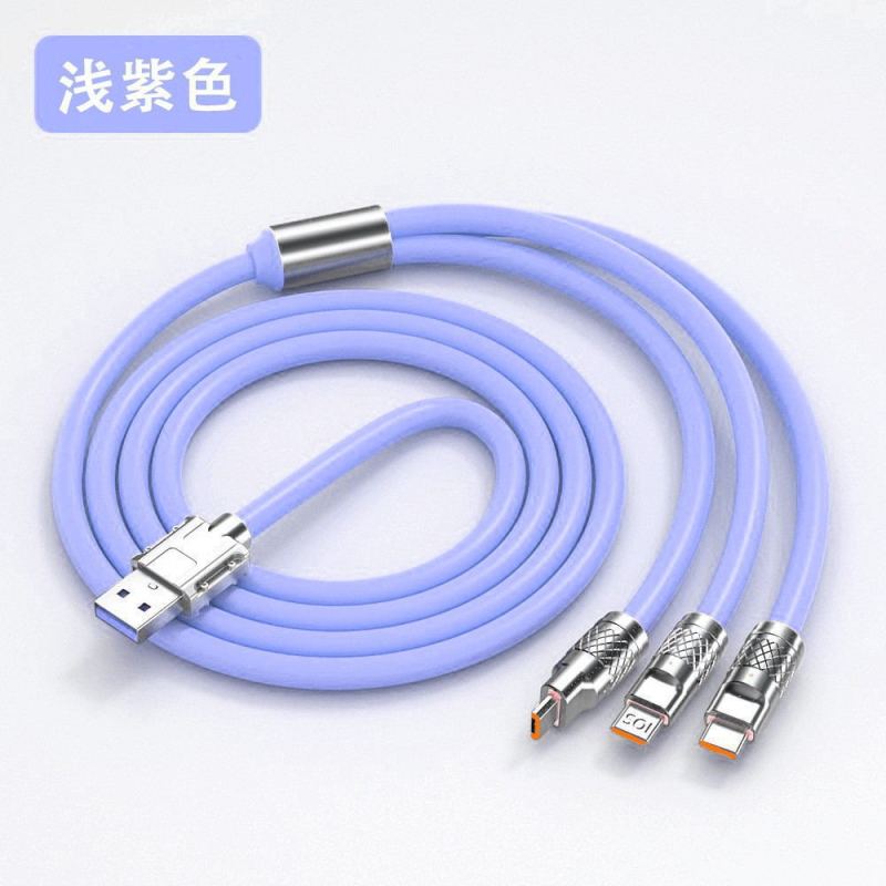 Apple Type-c Android 携帯電話 120W 1 対 3 厚いマシンゲストライン 3-in-1 亜鉛合金データケーブルに適しています。|undefined