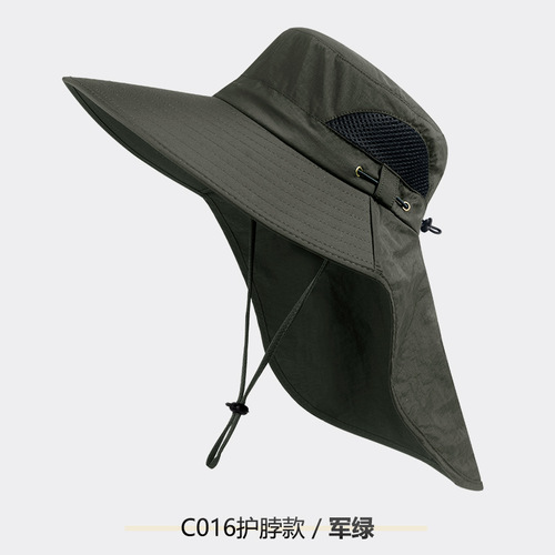 Sun protection hat, men's fishing hat, summer fisherman hat, outdoor hiking sun hat, face covering, UV shield sun hat