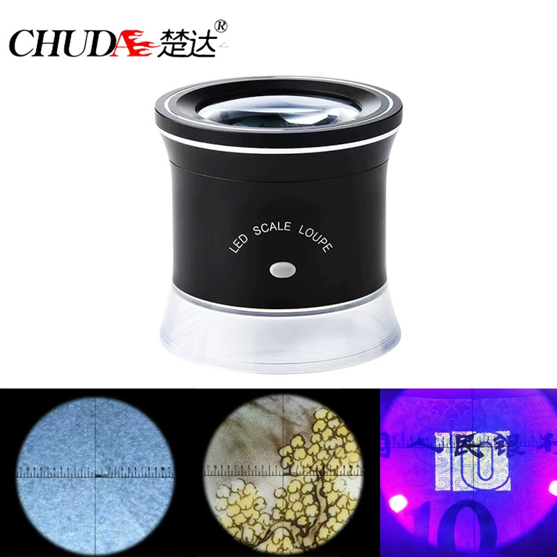 Чуда Xiaomang Талия Форма Посмотрите на алмазную фарфоровую каллиграфию и живопись 6LED увеличительное стекло 3 детектора банкнот