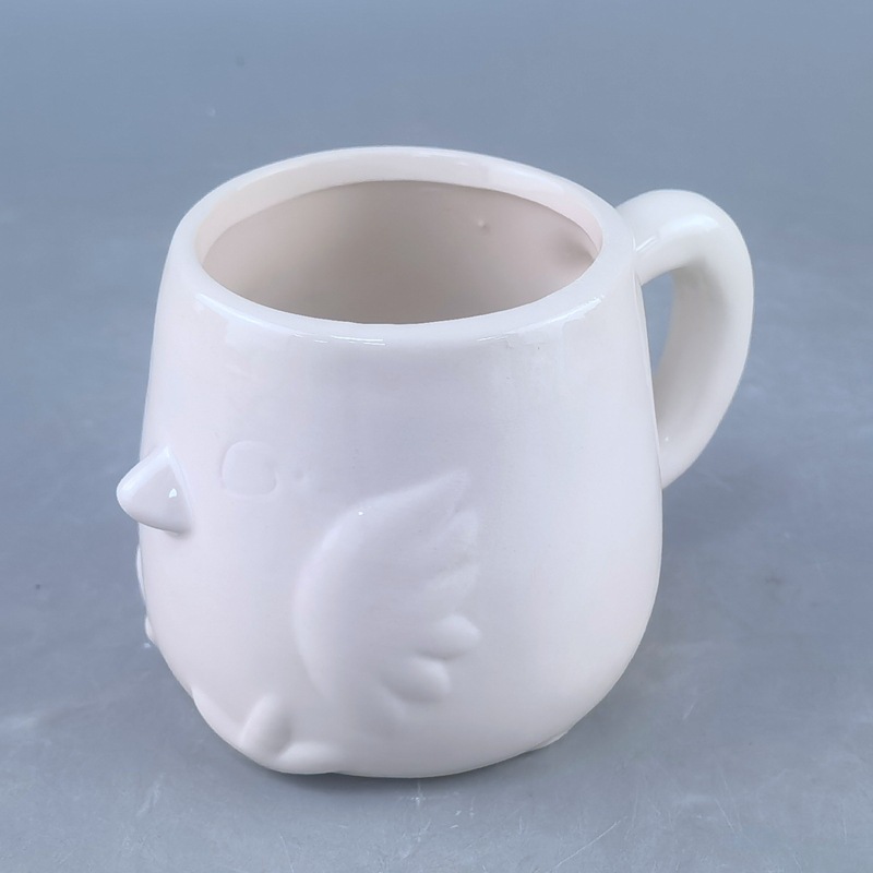 Taza para colorear con pincel de cerámica cuidadosamente seleccionada, pintura navideña, taza de agua para graffiti, taza educativa de porcelana de temperatura media para pintura DIY