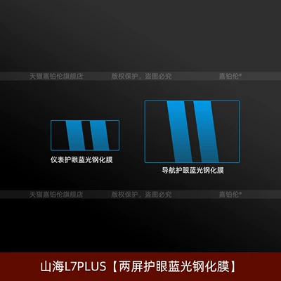 navigation screen tempered film, accessories — Car interior film - shanhai-l7plusdual-screen-eye-protection-blue-light-tempered-film