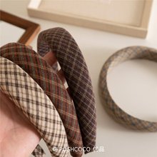 韩国新款复古学院风海绵发箍高颅顶气质高级感头箍头扣外出发卡女