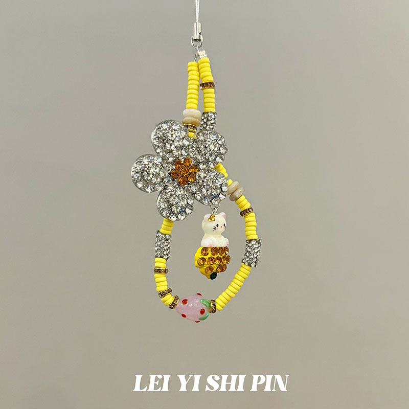 [Mel Peach Oolong] nuevo diseño de cuentas dulces nicho hermosa cadena de teléfonos móviles de cuentas de alta gama cadena de teléfonos móviles